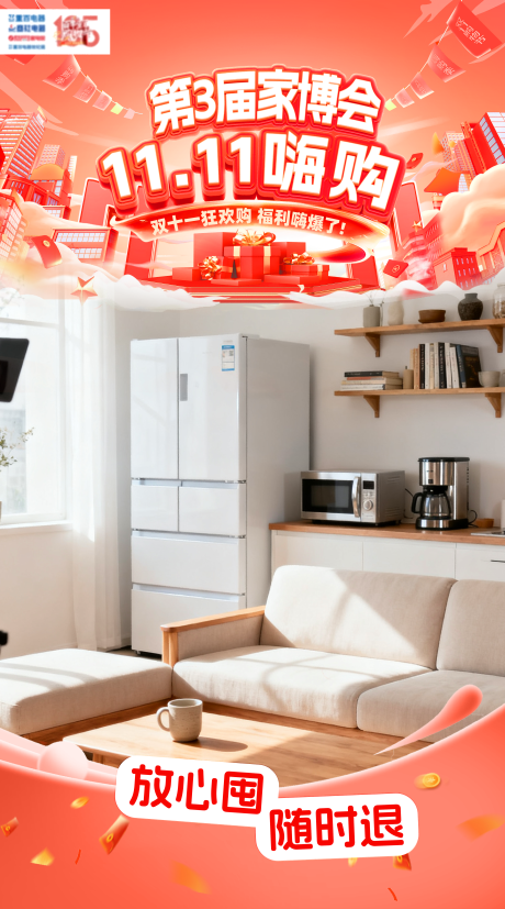 源文件下载【享设计】搜索编号：96070033968894868【双十一直播贴片海报】