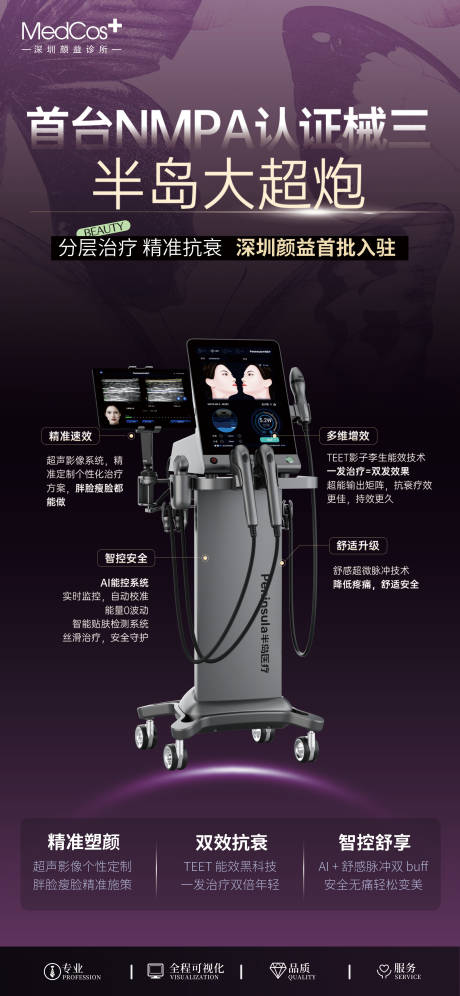 源文件下载【享设计】搜索编号：60520034095687885【医美仪器半岛大超炮】