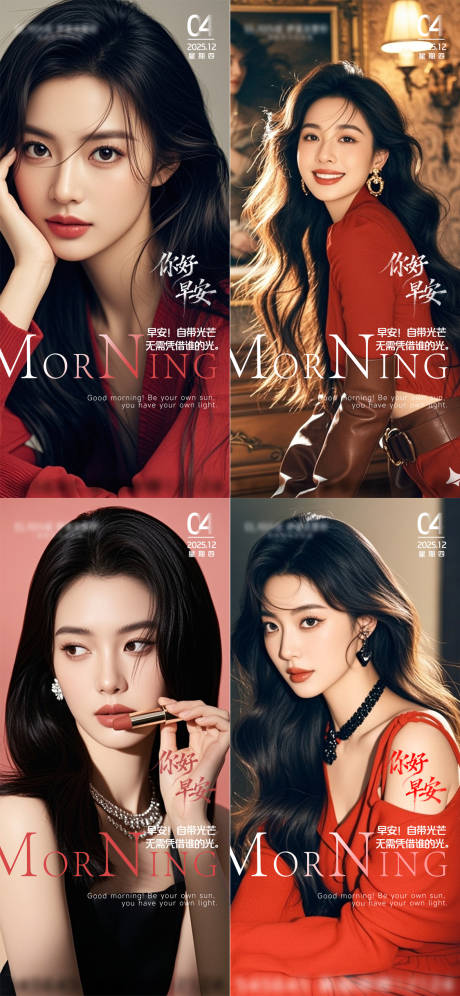 源文件下载【享设计】搜索编号：87260033974268775【医美早安海报】