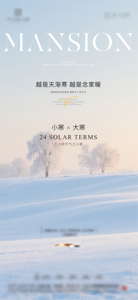 源文件下载【享设计】搜索编号：20880033910241321【地产大寒小寒节气海报】