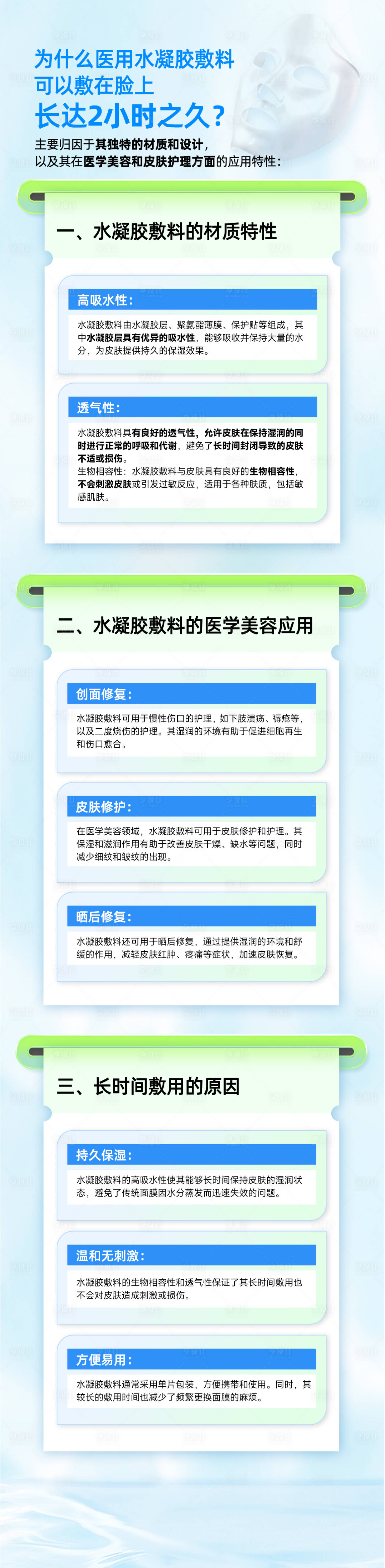 源文件下载【享设计】搜索编号：56930033925895923【医用水凝胶敷料科普】