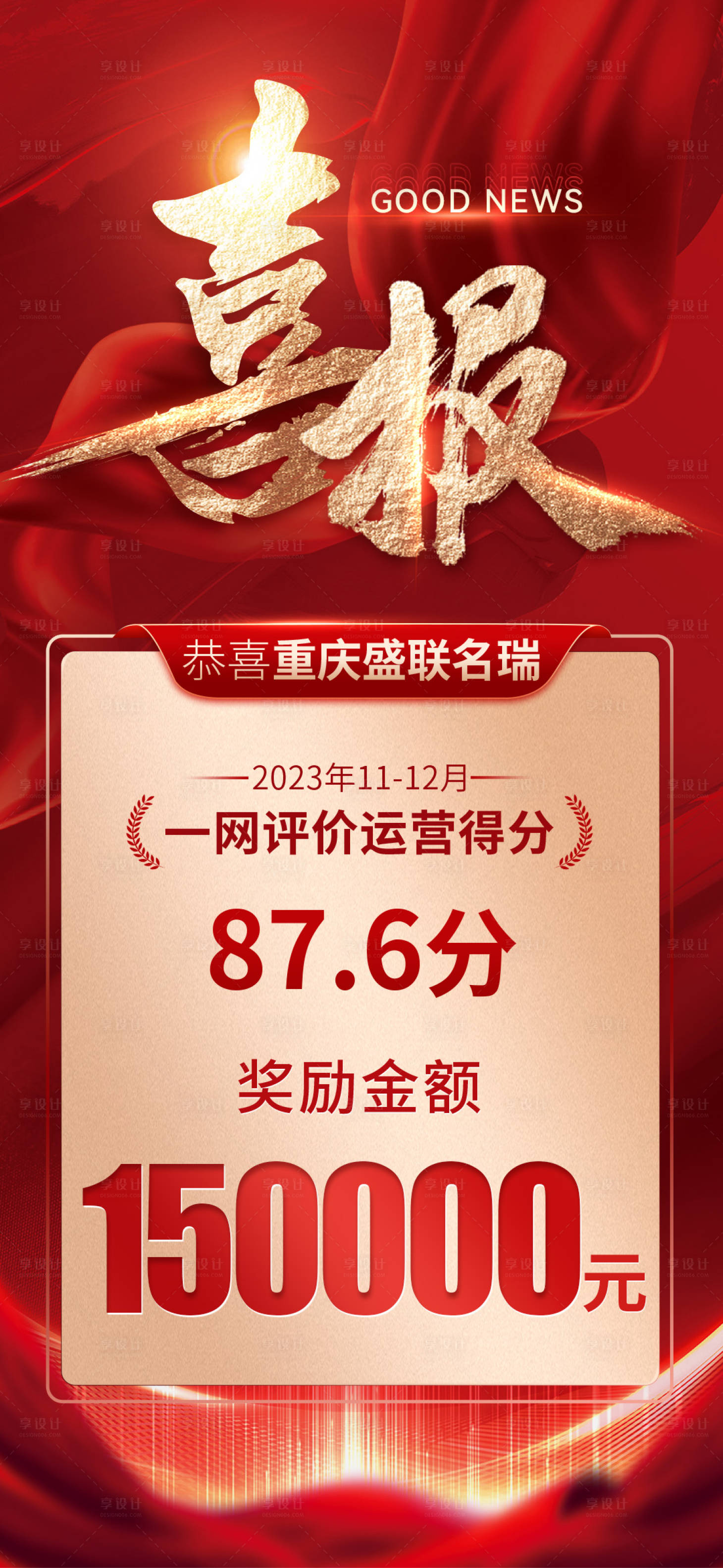 源文件下载【享设计】搜索编号：43060034136037014【评价运营得分喜报】