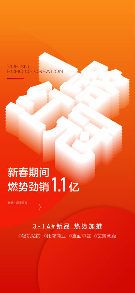 源文件下载【享设计】搜索编号：71440034021955435【一路红冠地产热销人气海报】