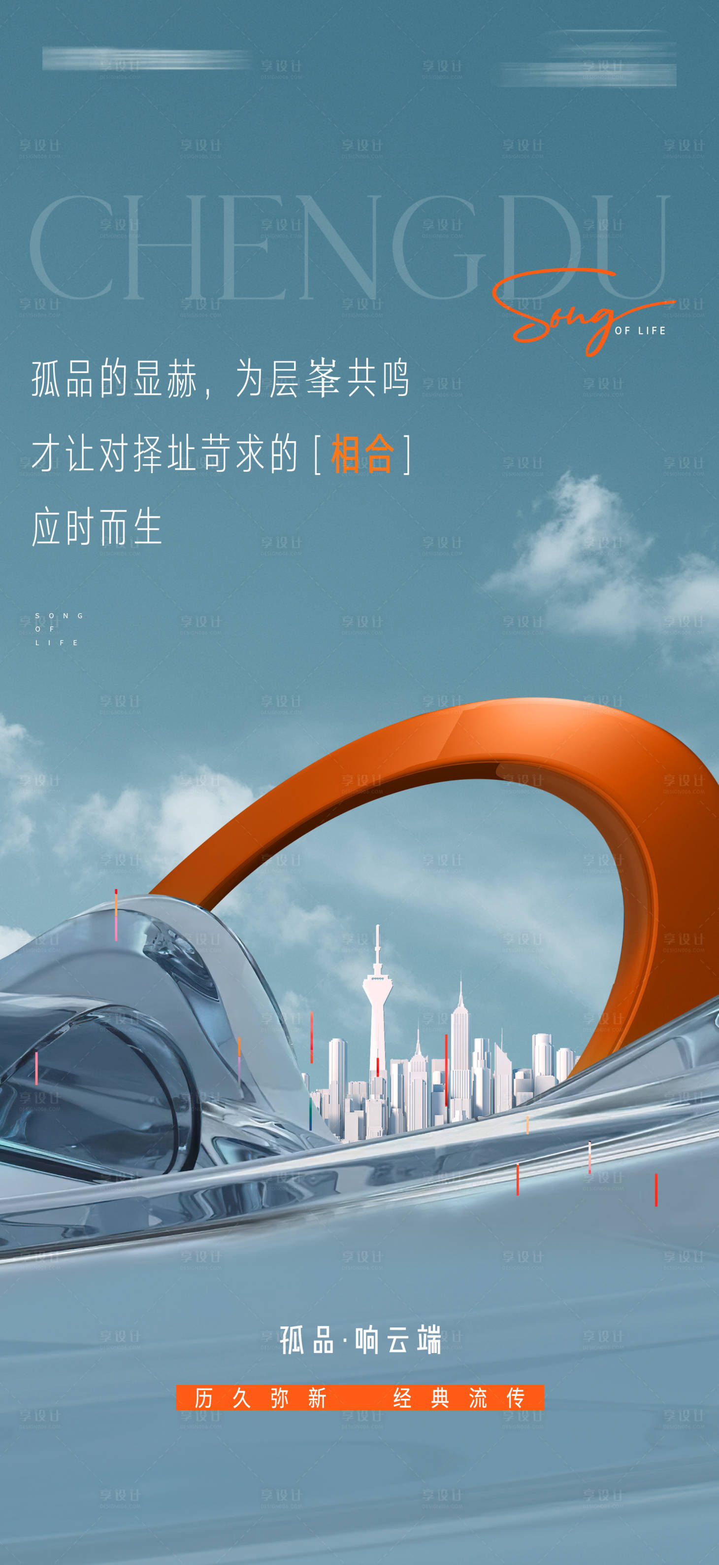 源文件下载【享设计】搜索编号：18050034068094043【地产开市海报】