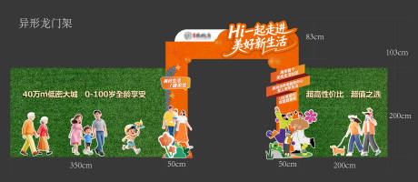 源文件下载【享设计】搜索编号：32100034147264145【地产异形龙门架】