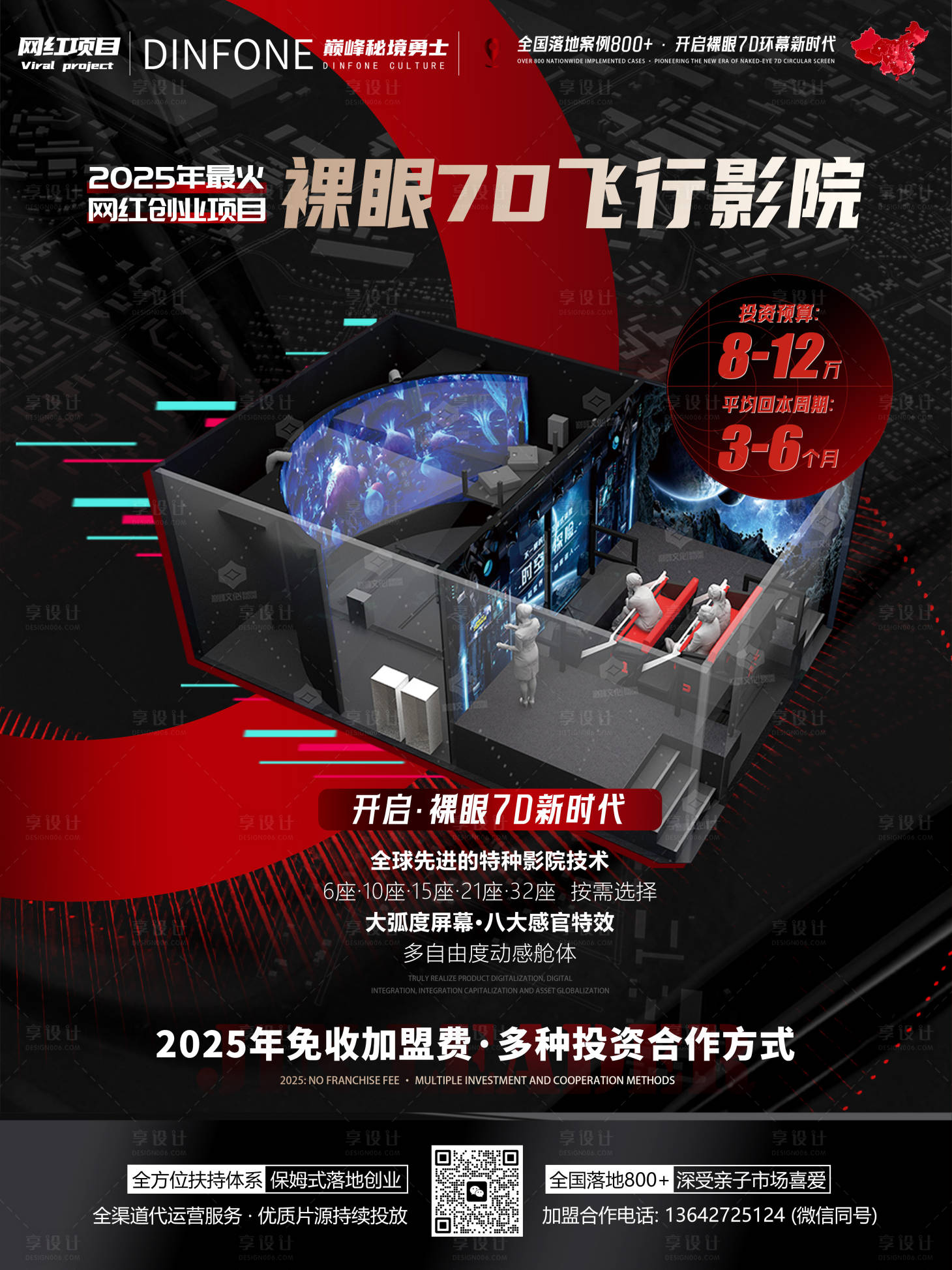 源文件下载【享设计】搜索编号：61010033931287010【黑红色仪器设备招商海报】