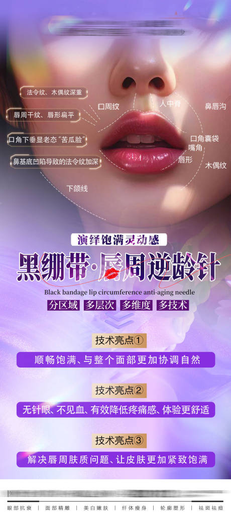 源文件下载【享设计】搜索编号：10040034175957473【黑绷带唇周逆龄】