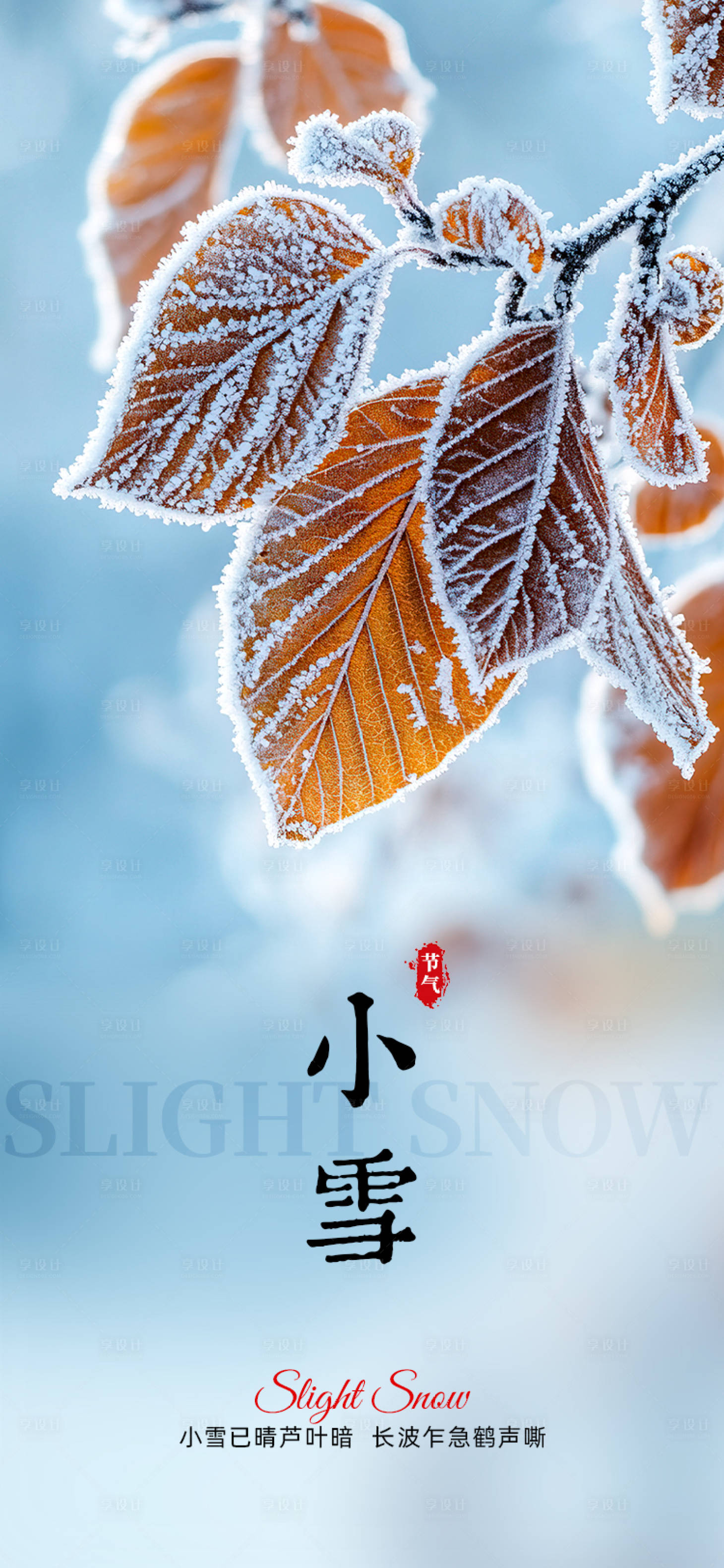 源文件下载【享设计】搜索编号：74880033986518159【冰霜小雪节气海报】