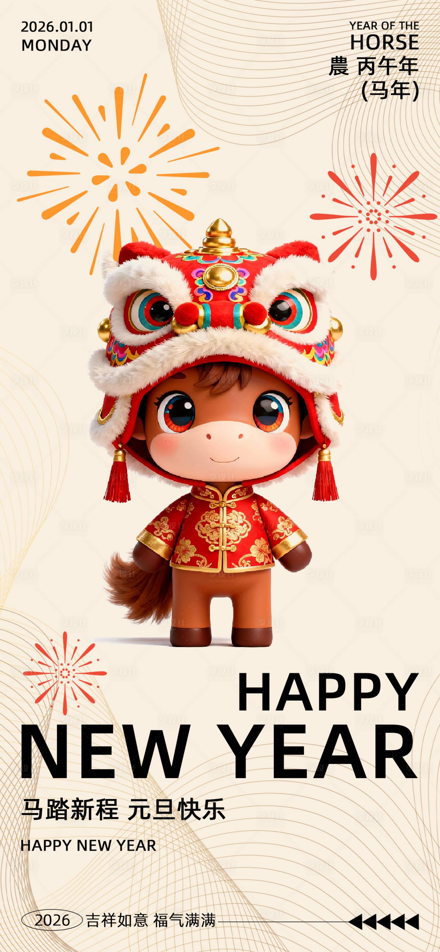 源文件下載【享設(shè)計】搜索編號：29350034158493292【2026元旦海報】