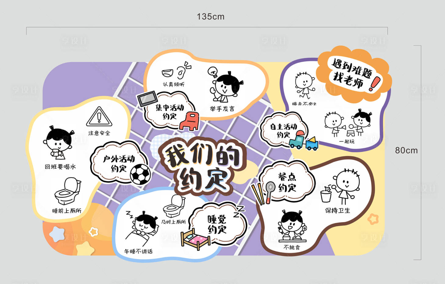 源文件下载【享设计】搜索编号：39670033907361643【小学生创意异形展板】