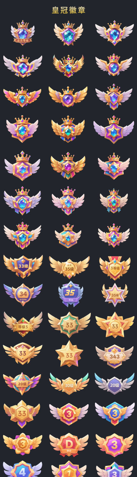 源文件下载【享设计】搜索编号：25640033854808940【会员等级徽章icon图标设计】