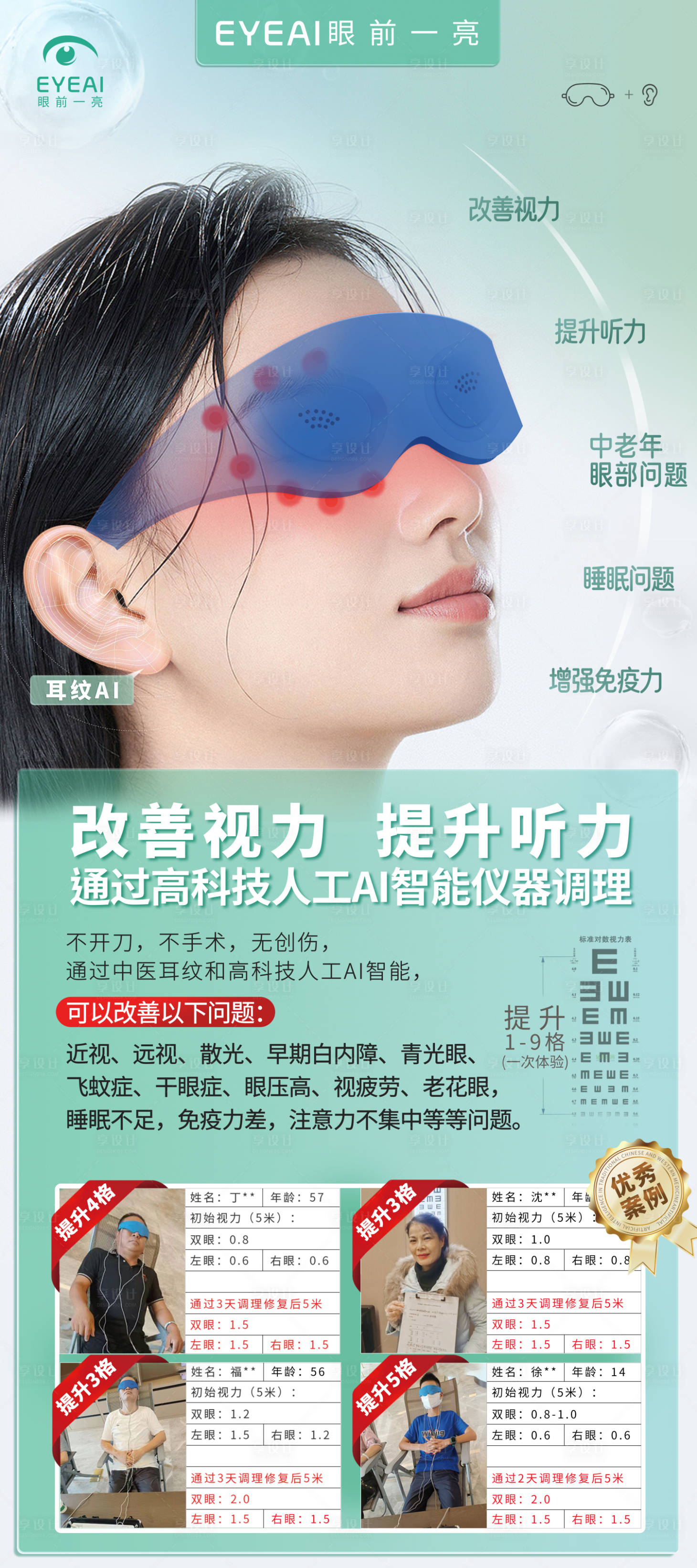 源文件下载【享设计】搜索编号：43380033987793668【护眼仪器介绍展架】