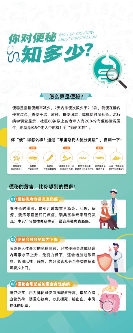 源文件下载【享设计】搜索编号：43130033829524282【便秘易拉宝】