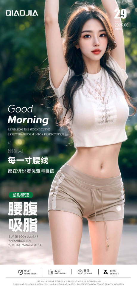 源文件下载【享设计】搜索编号：47380034242654111【腰腹吸脂塑形海报】