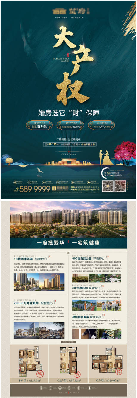 源文件下载【享设计】搜索编号：79470034073609283【地产大产权DM单页海报】