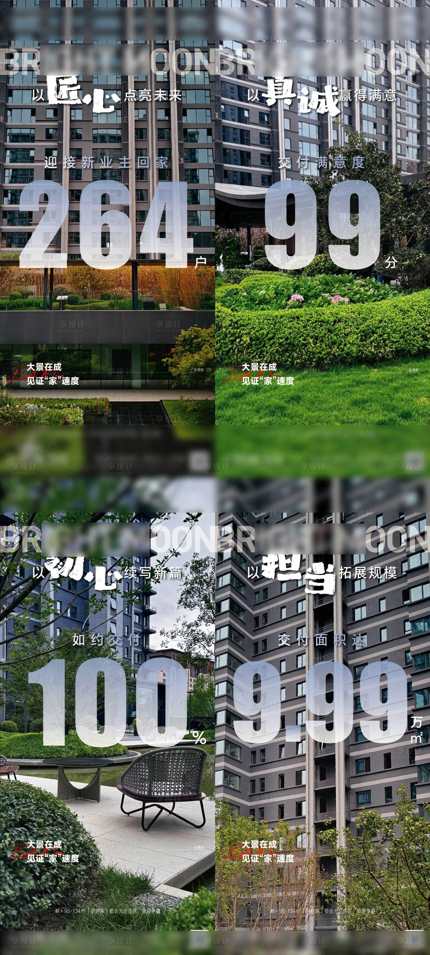 源文件下载【享设计】搜索编号：74170033923521751【地产交付数字系列海报】