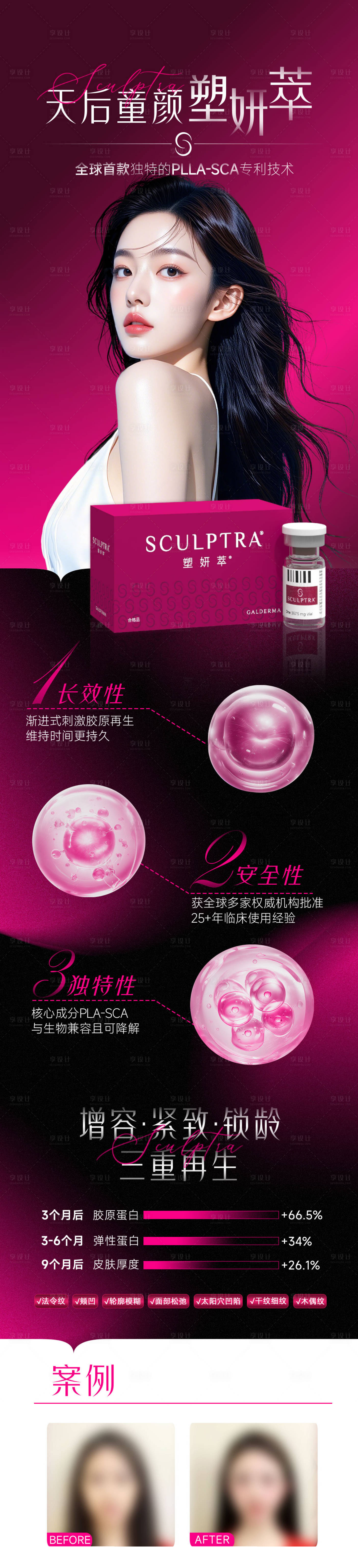 源文件下载【享设计】搜索编号：69050033825643723【医美塑颜萃品相创意长图】