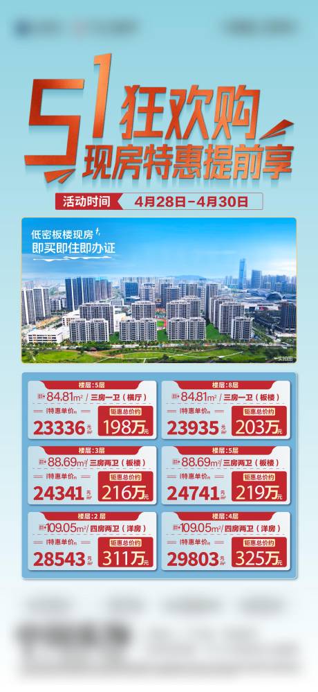 源文件下载【享设计】搜索编号：96480033826552182【地产五一特价房政策海报】