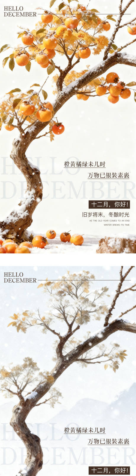 源文件下载【享设计】搜索编号：76530034146912737【十二月你好日签海报】