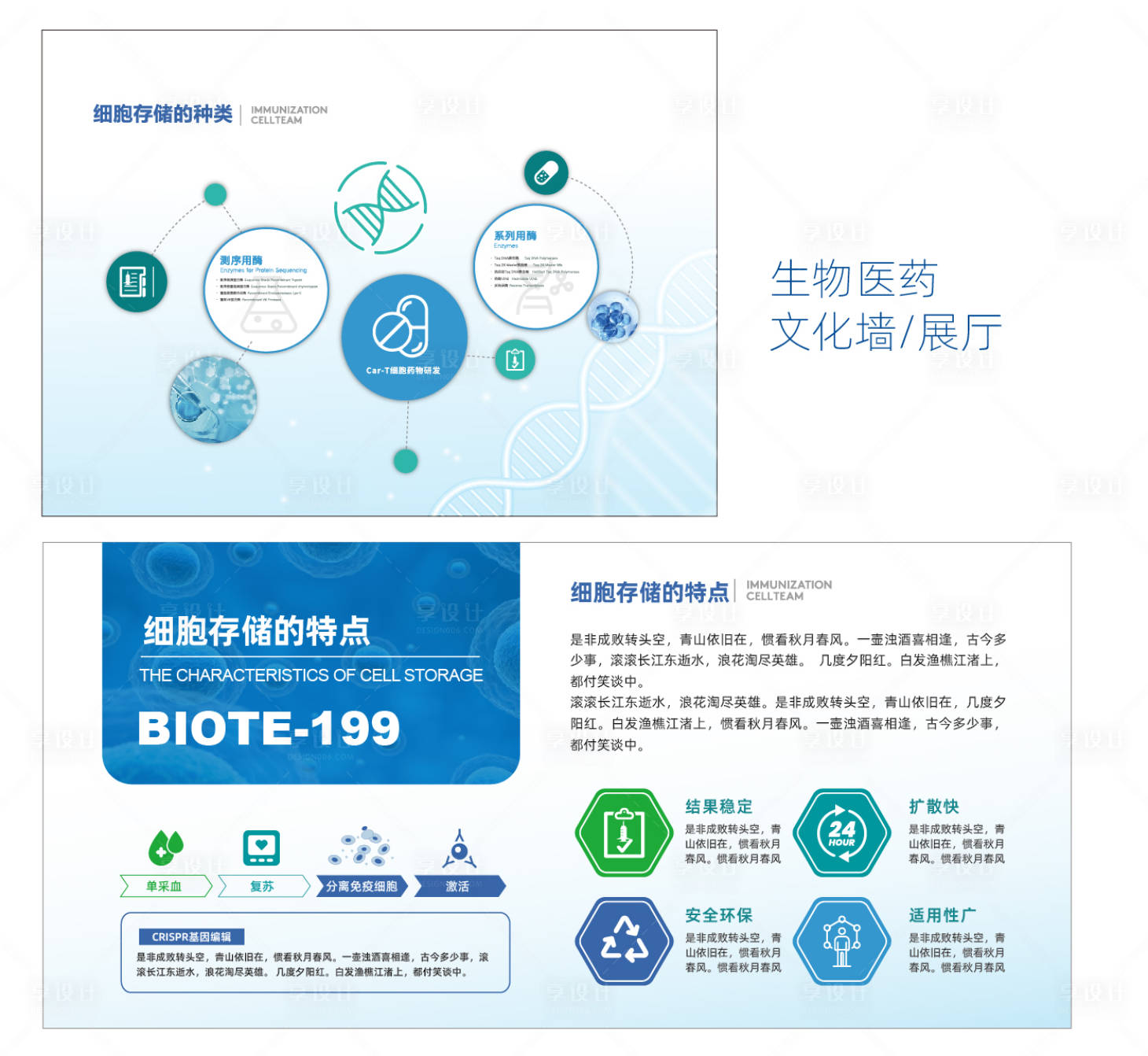 源文件下载【享设计】搜索编号：97700033923257469【生物医药展厅文化墙】