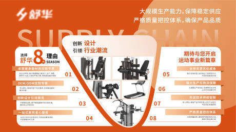 源文件下载【享设计】搜索编号：61900033904973918【运动器材展商供应链会展展板】