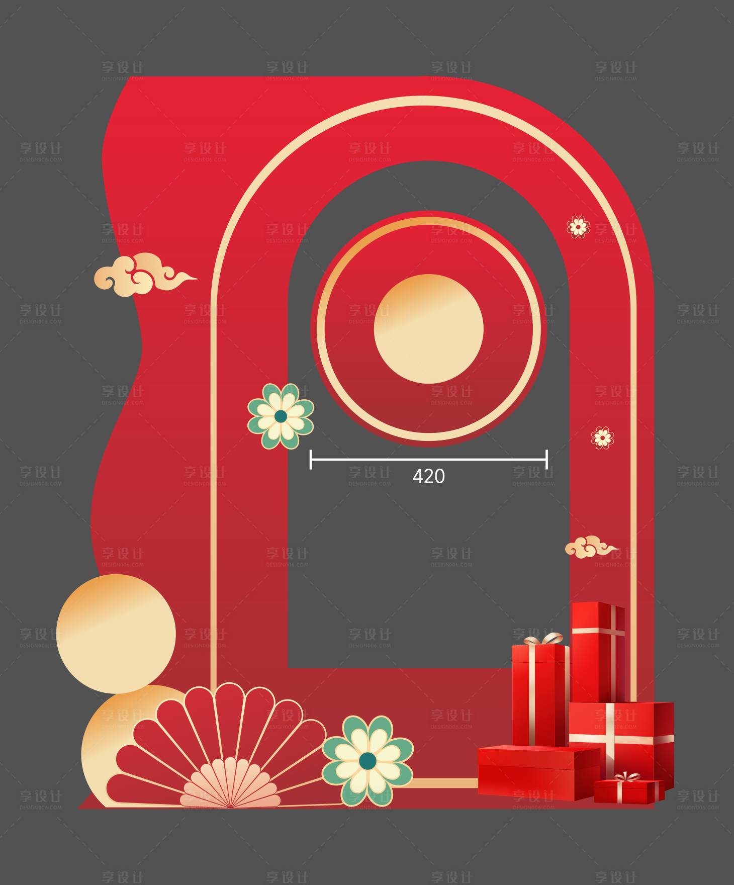 源文件下载【享设计】搜索编号：10320033988711927【锣鼓美陈】