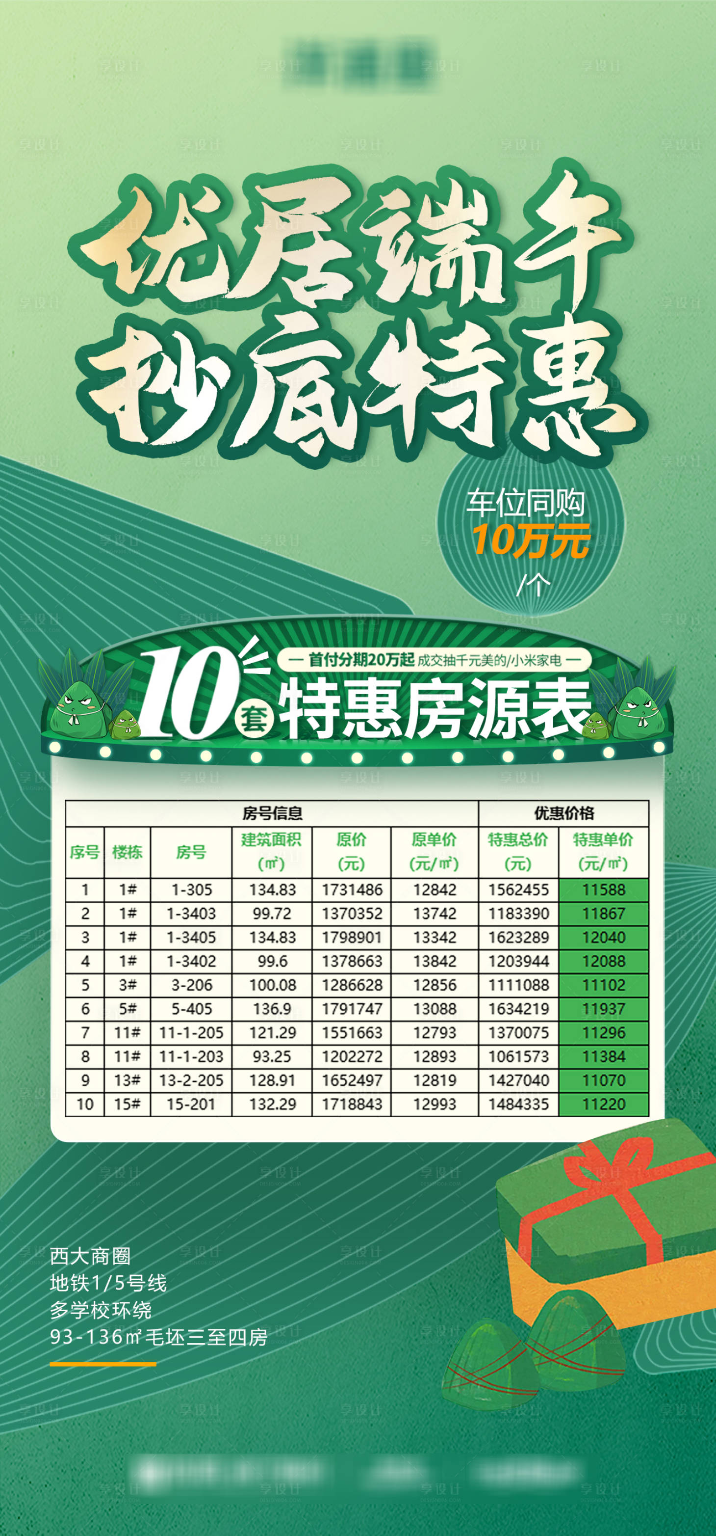 源文件下载【享设计】搜索编号：92530034170794096【地产端午粽子特惠房】