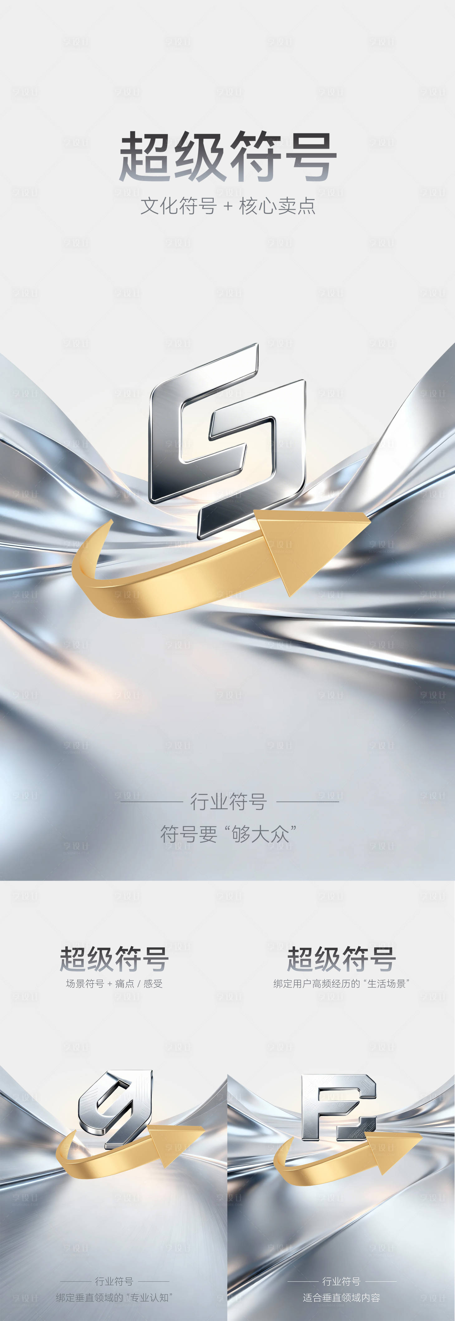 源文件下载【享设计】搜索编号：93720033864208760【金属超级符号系列海报】