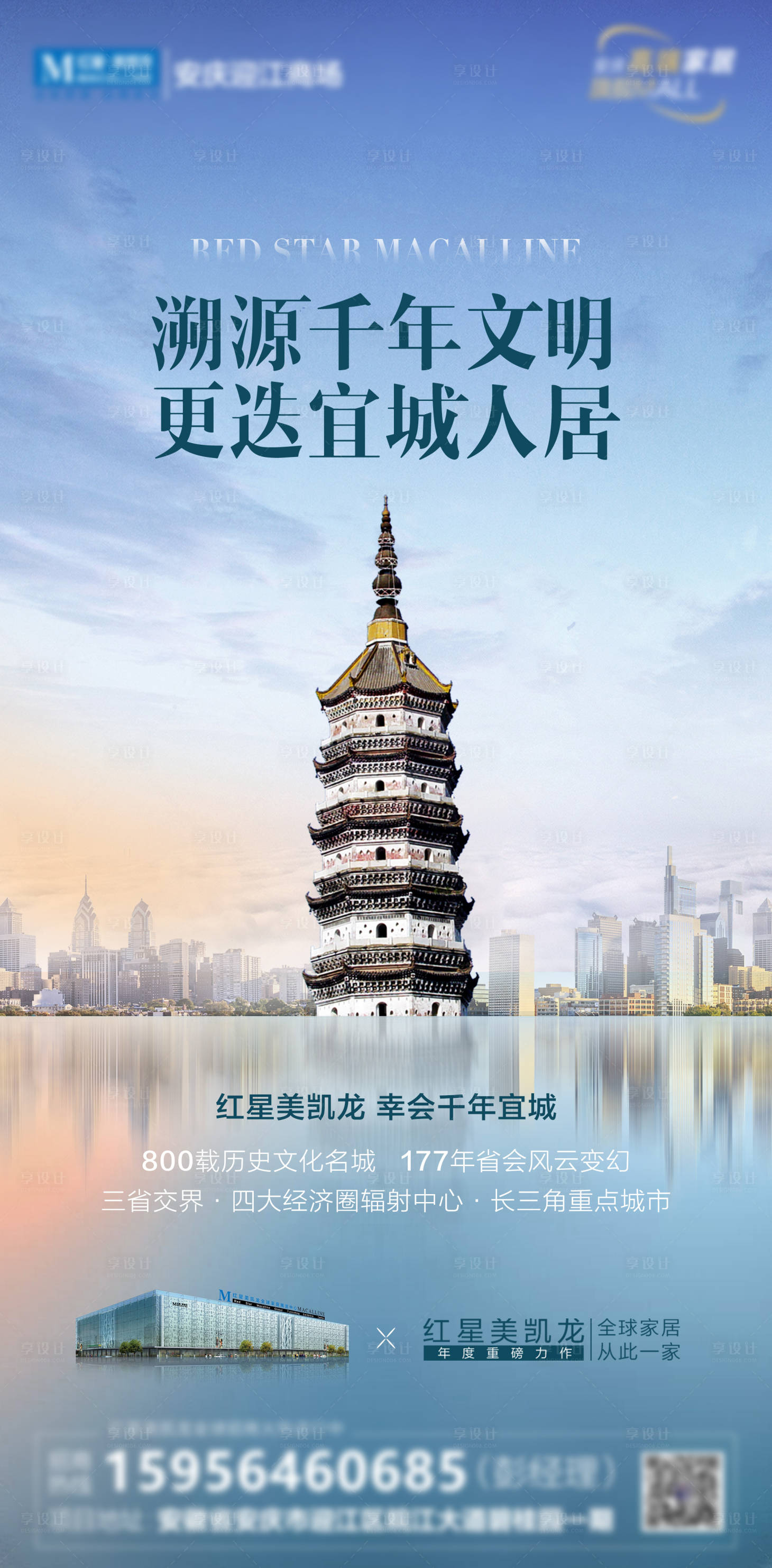 源文件下载【享设计】搜索编号：43390033888337371【家居商场区位优势海报】