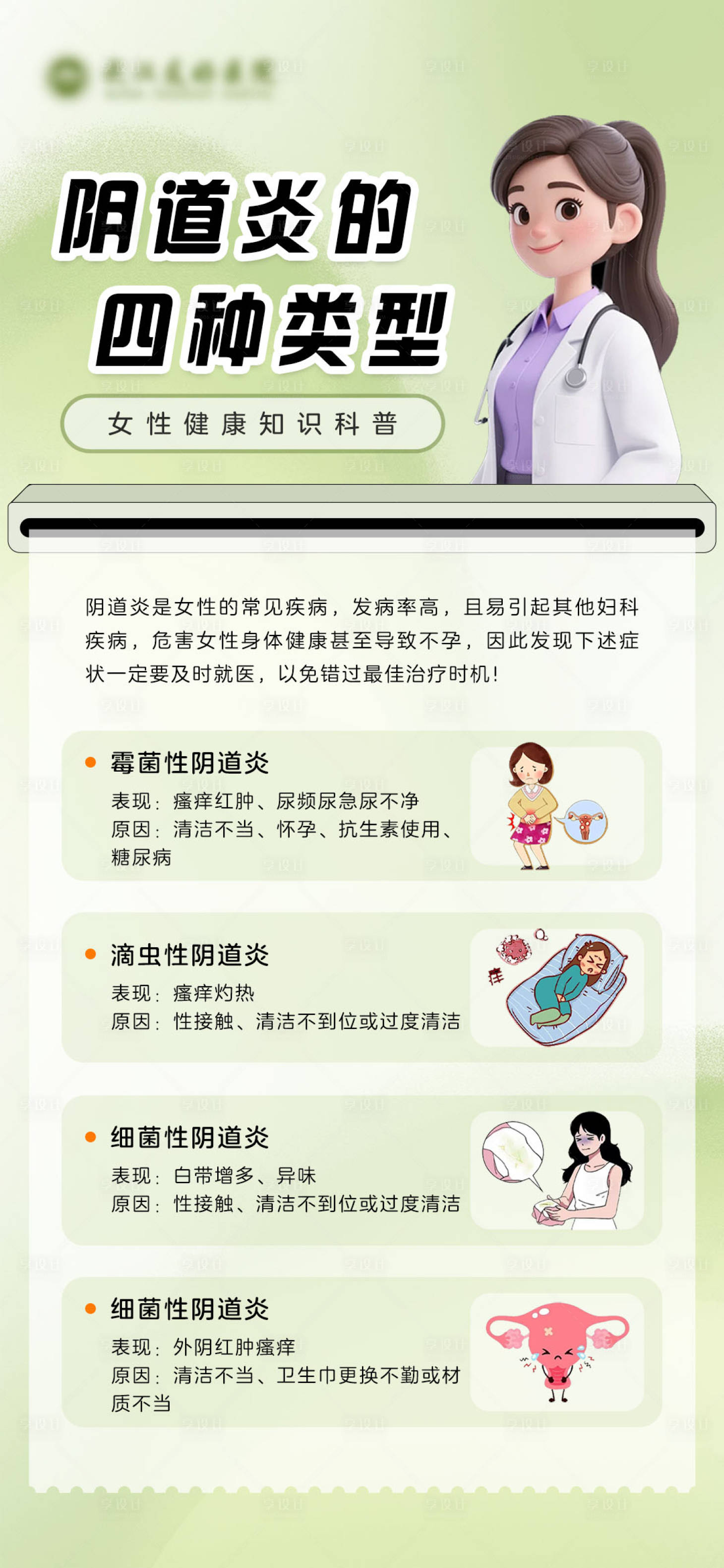 源文件下载【享设计】搜索编号：37720033938508451【阴道炎的类型】