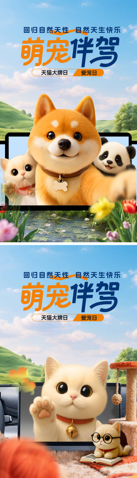 源文件下载【享设计】搜索编号：72310033986309999【AI萌宠活动海报】