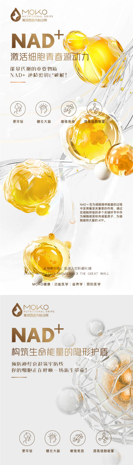 源文件下载【享设计】搜索编号：80660033811869291【医美NAD+知识科普系列海报】