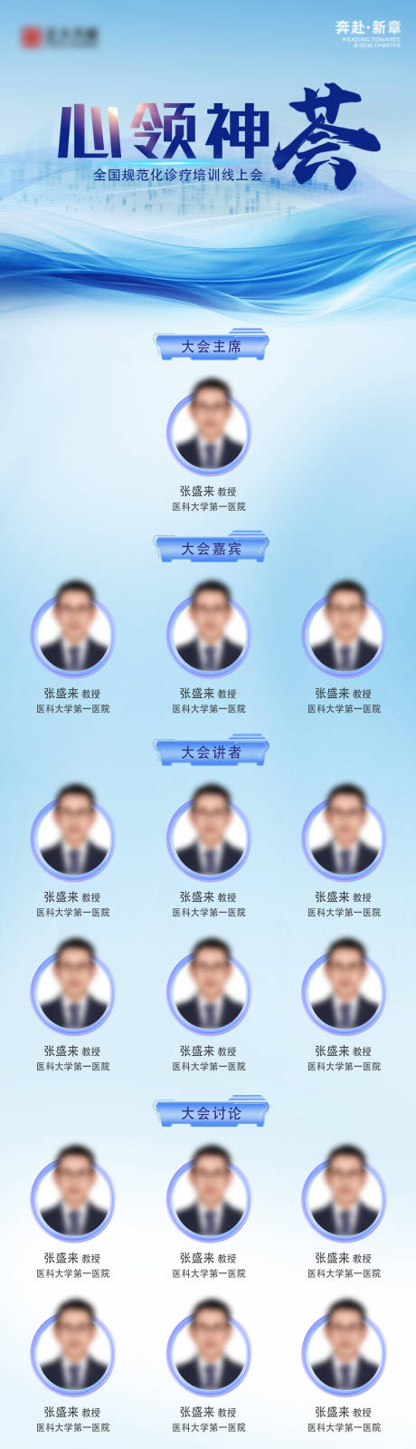 源文件下载【享设计】搜索编号：58850034108998315【医学学术互联网峰会流程嘉宾海报】