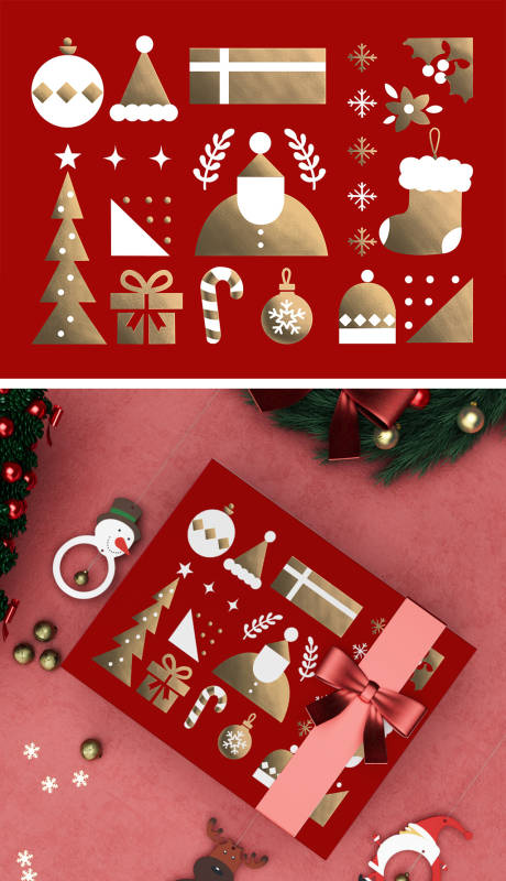 源文件下载【享设计】搜索编号：16970033994144228【圣诞节包装设计】