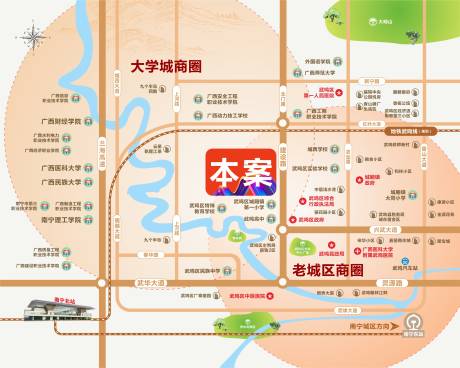 源文件下载【享设计】搜索编号：90050033813636118【区位图海报】