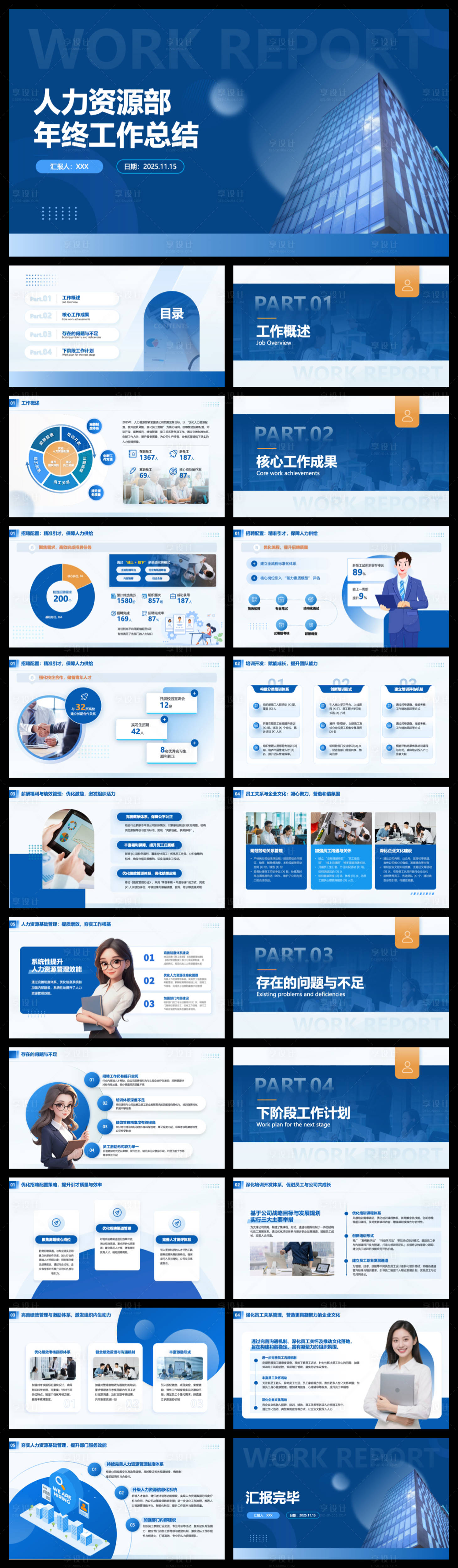 源文件下载【享设计】搜索编号：11330034067558545【人力资源述职报告】