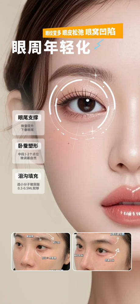 源文件下载【享设计】搜索编号：63060034238699353【眼周年轻化美业抗衰海报】