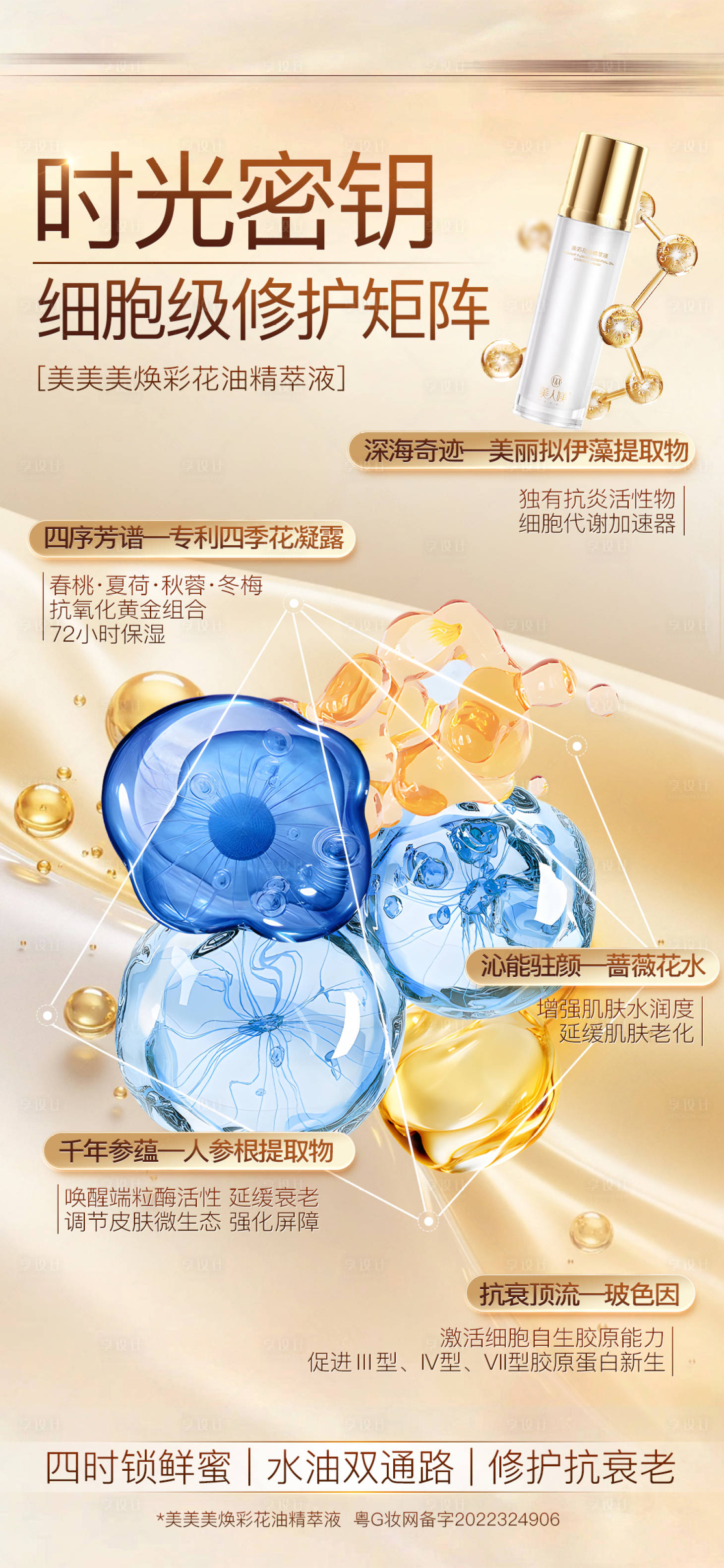 源文件下载【享设计】搜索编号：41630034072283770【高端化妆品精油详情海报设计】