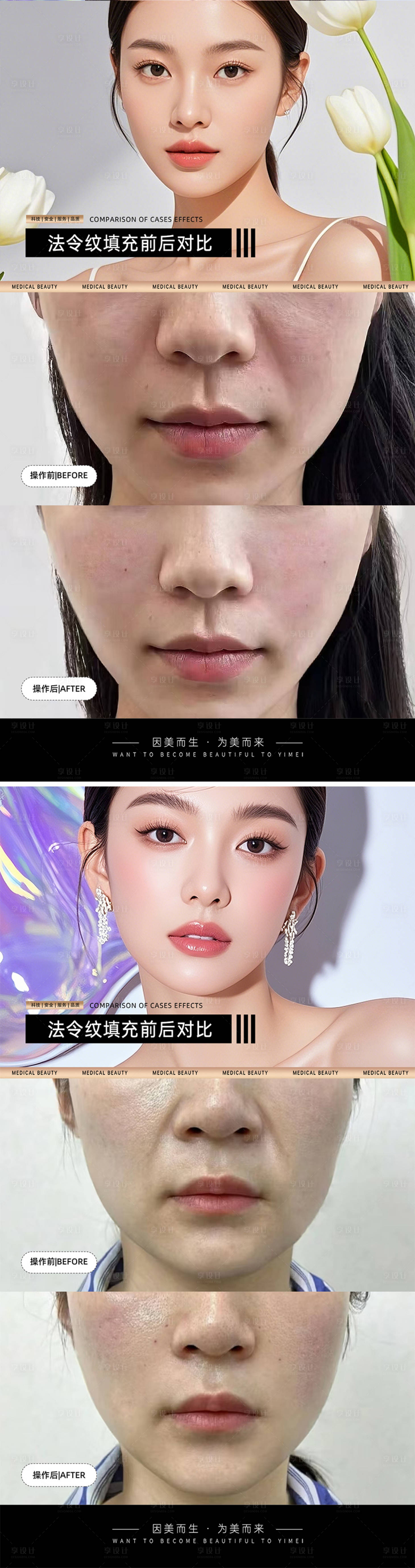 源文件下载【享设计】搜索编号：17250034048107065【医美案例对比模板】