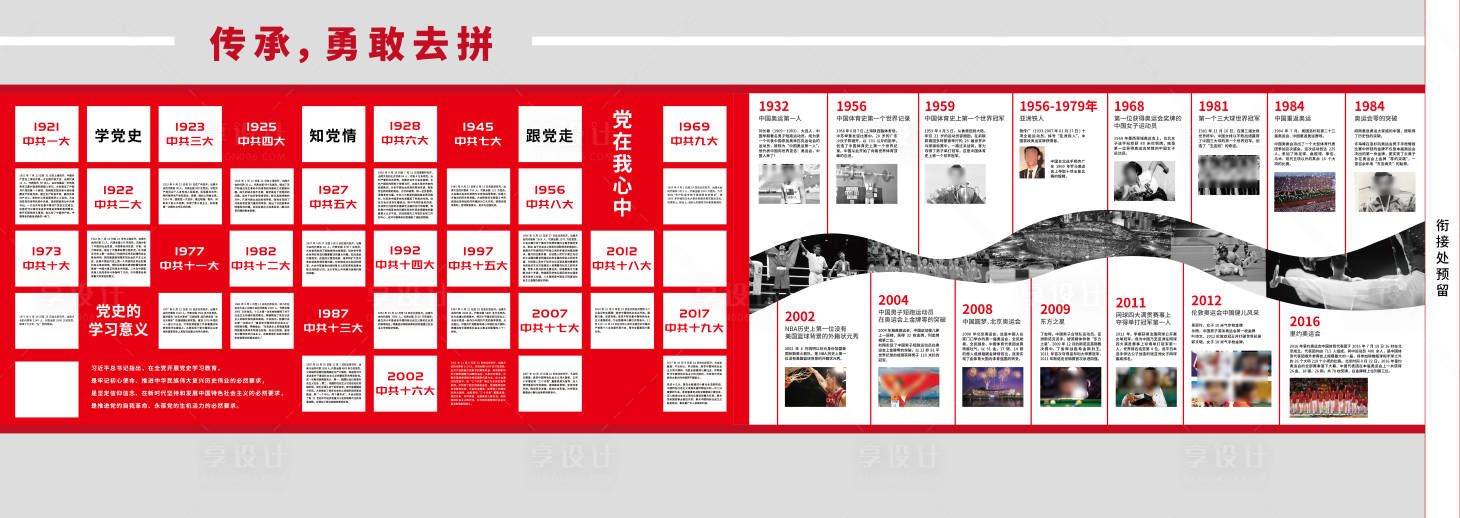 源文件下载【享设计】搜索编号：45150033900425616【党建历程展板】
