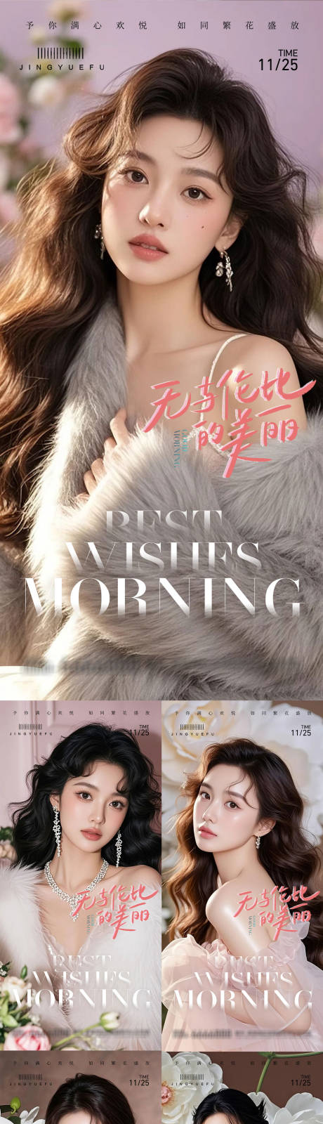 源文件下载【享设计】搜索编号：16150033957177056【医美早安系列海报】