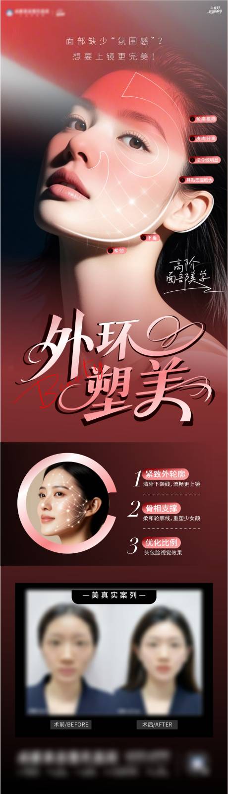 源文件下载【享设计】搜索编号：40350034100824891【医美外环轮廓塑美提升海报】