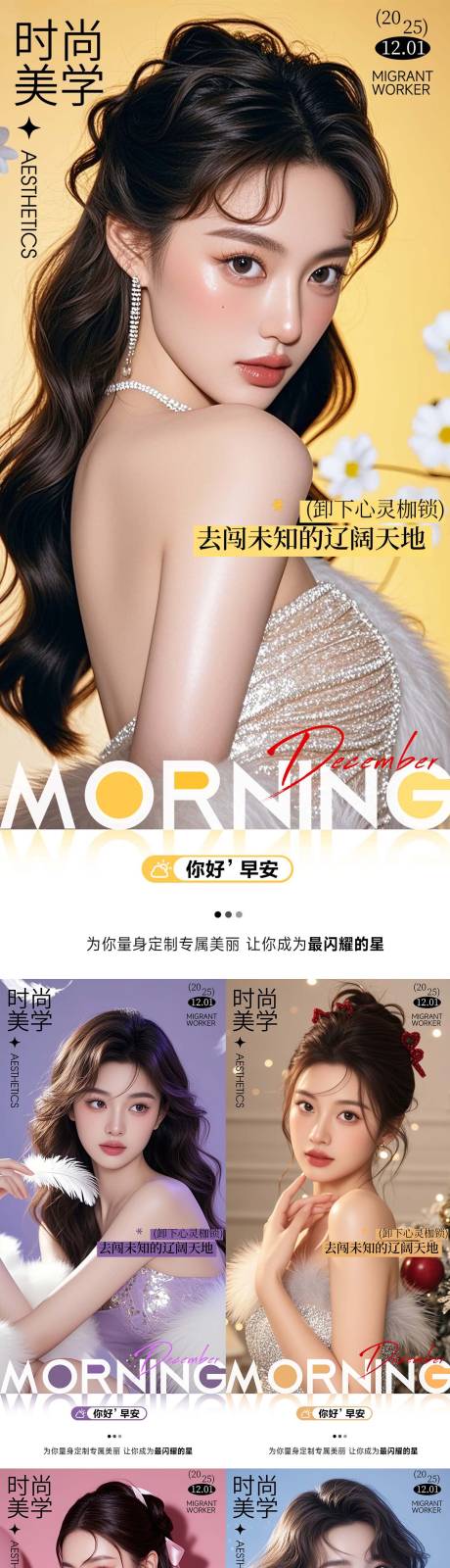 源文件下载【享设计】搜索编号：62430034135832244【医美整形早安日签系列海报】