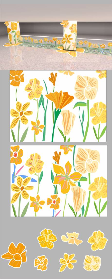 源文件下载【享设计】搜索编号：35550034136732730【现代商场商业春季花朵美陈装饰】