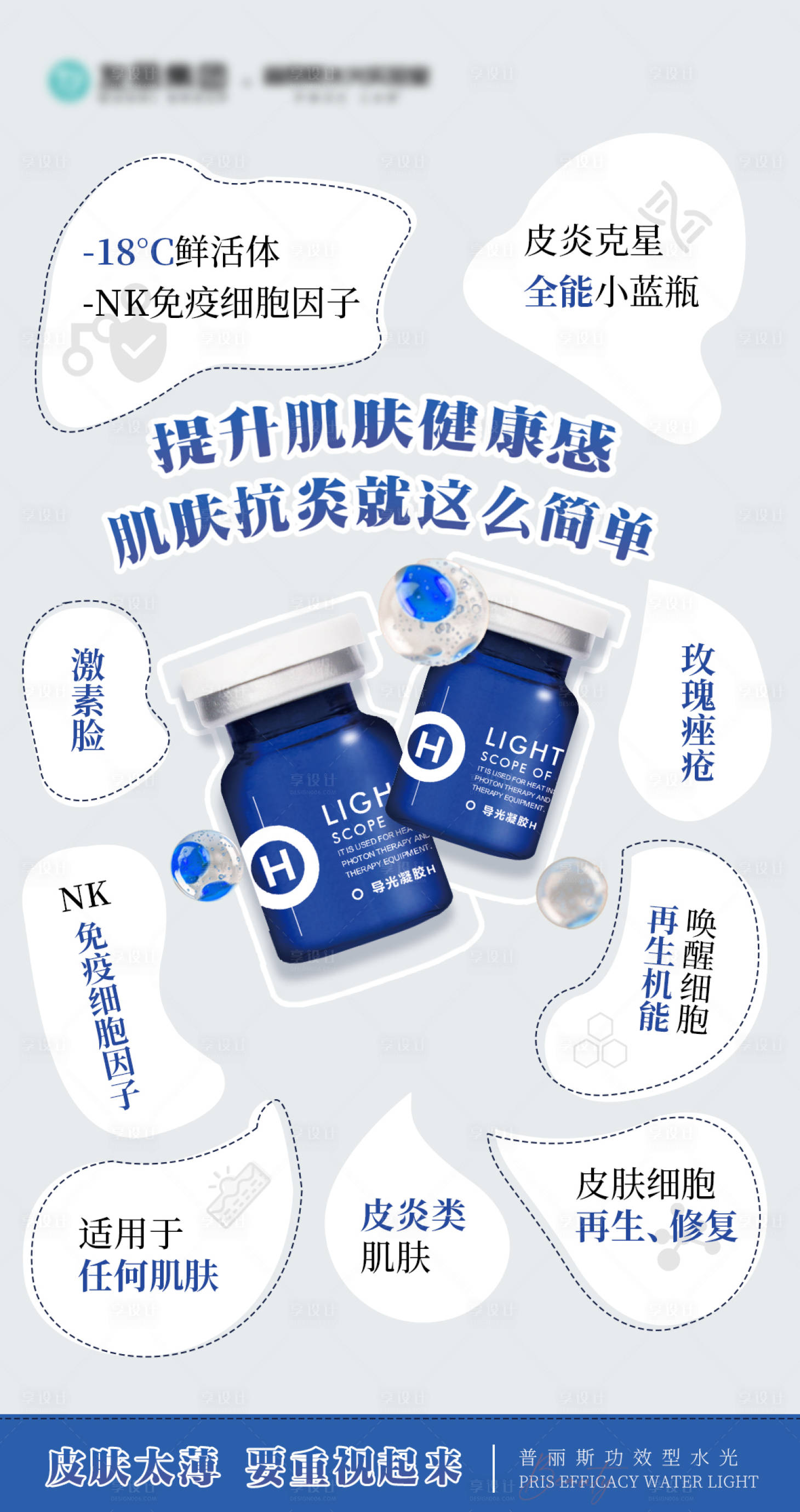 源文件下载【享设计】搜索编号：40820033947063348【肌肤抗炎产品功效宣传海报】