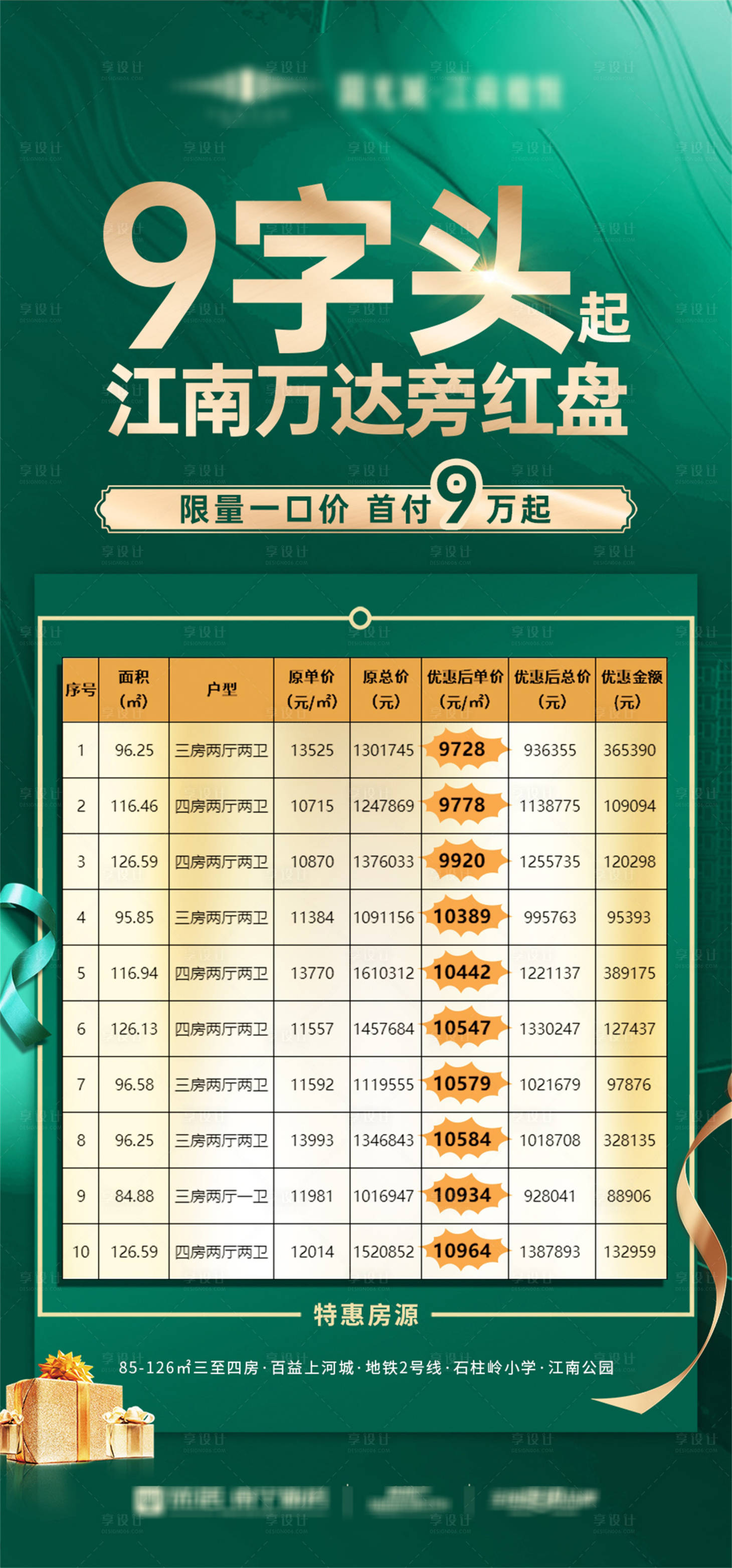 源文件下载【享设计】搜索编号：67980034045432976【9字头大字报特惠房源】