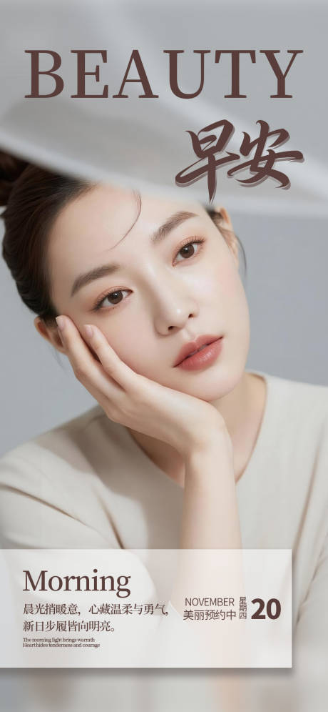 源文件下載【享設計】搜索編號：40230034123971170【醫美早安模特】