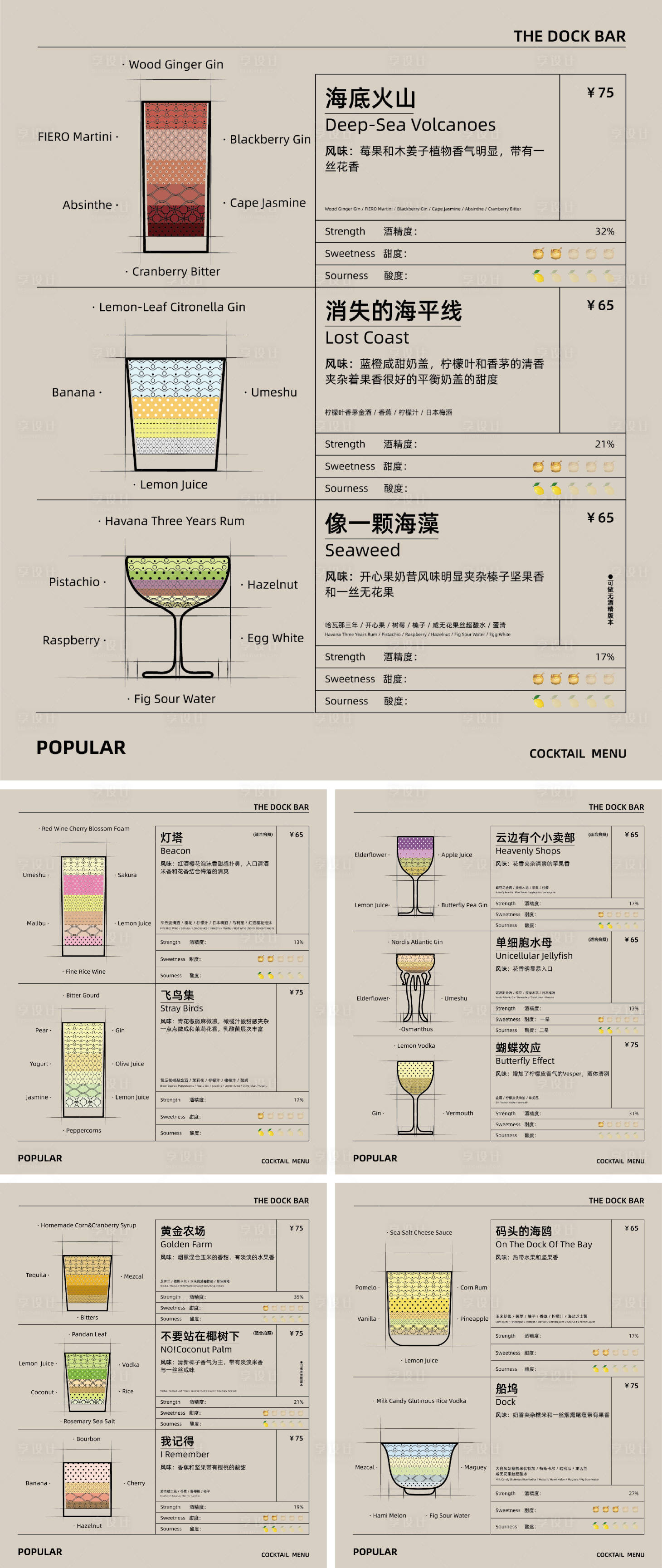 源文件下载【享设计】搜索编号：10710034279948842【复古酒吧酒单】