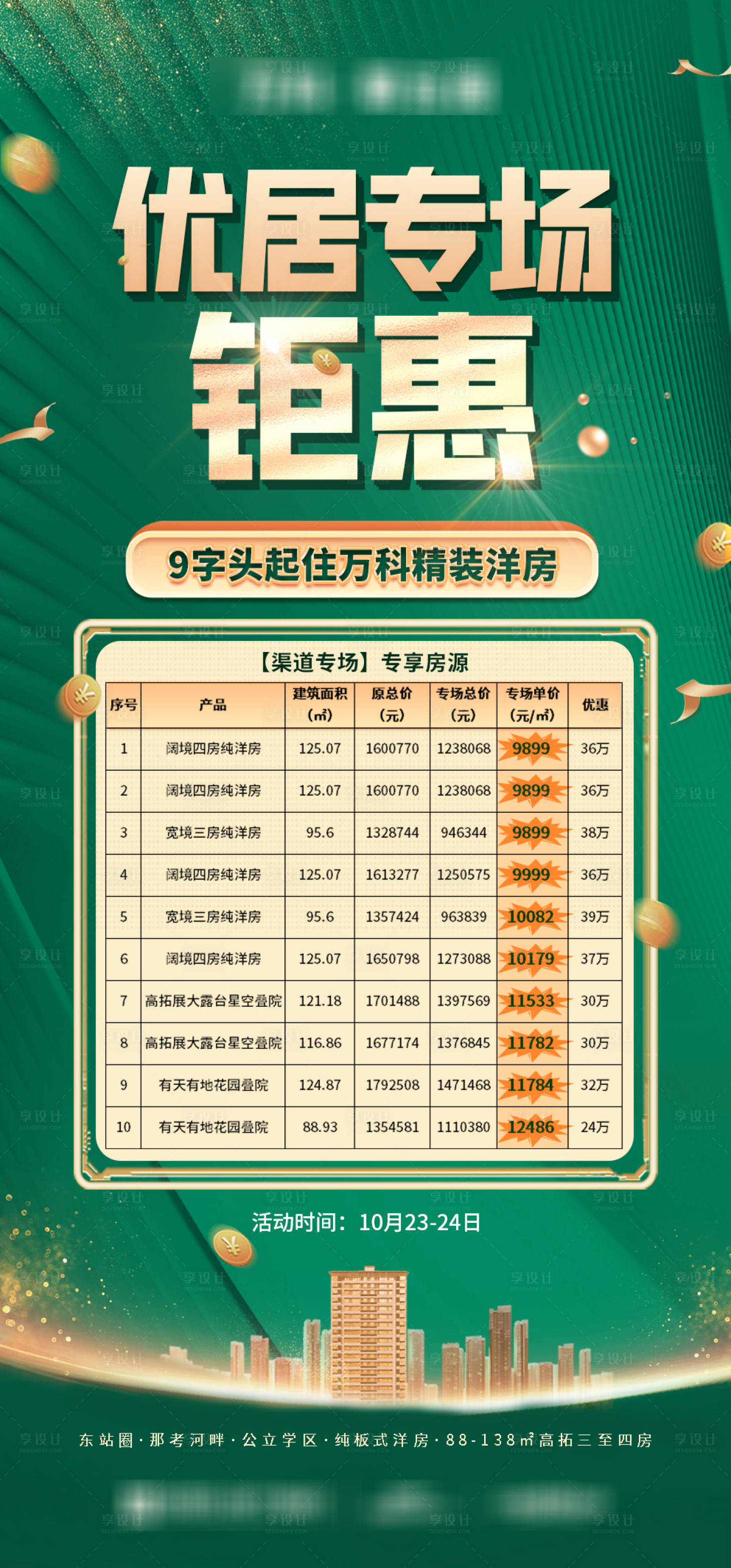 源文件下载【享设计】搜索编号：92810034273065584【渠道优居专场特价房海报】