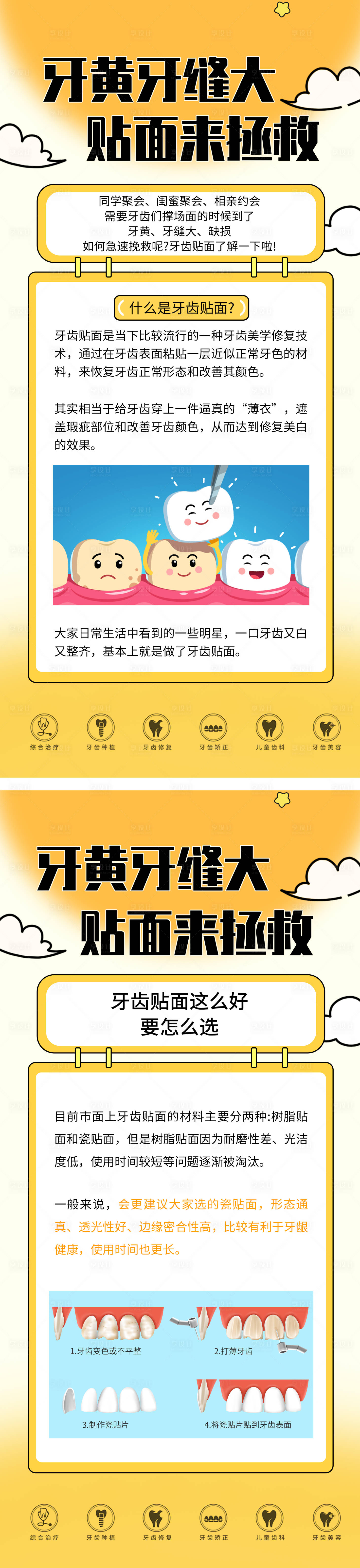 源文件下载【享设计】搜索编号：26090033904923016【牙齿贴面口腔科普海报】